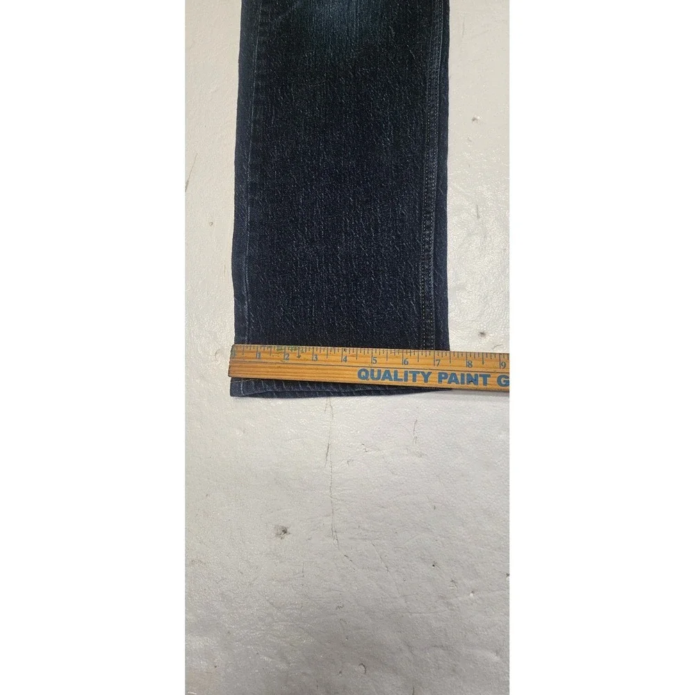 Levis 505 Regular Fit Jeans Mens 33x32 Dark Wash Indigo Straight Leg Denim